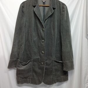 J. Jill Charcoal Corduroy Blazer